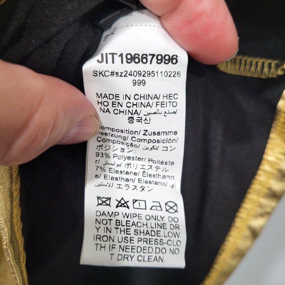 Shein One-Shoulder Gold Metallic with Ruched Sides Tank Top Size M - Picture 6 of 10